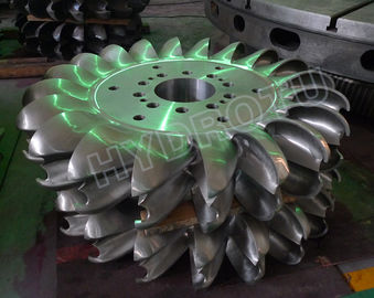 2개의 분사구 및 위조된 CNC 기계로 가공 주자를 가진 500m 만조 머리 Turgo 수력 전기 터빈