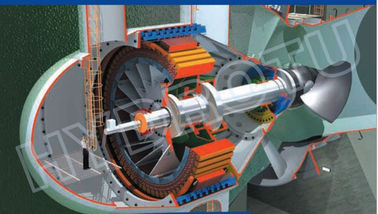 간조 머리 수력 전기 프로젝트를 위한 고능률 반응 유형 전구 수력 전기 터빈/물 터빈