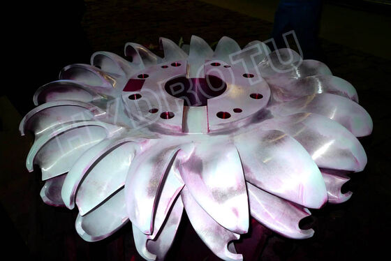 스테인리스 스틸 펠튼 터빈 러너: 80m-1000m 물 머리 0.5MW-20MW 용량